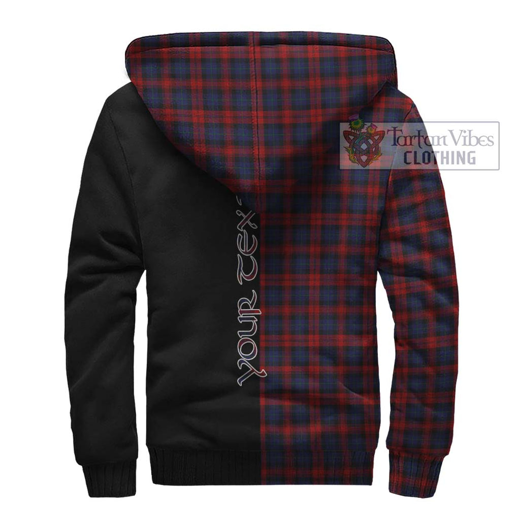 MacLachlan (McLachlan) Tartan Sherpa Hoodie with Family Crest and Half Of Me Style - Tartanvibesclothing Shop