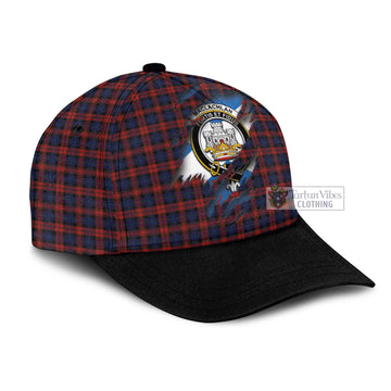 MacLachlan (McLachlan) Tartan Classic Cap with Family Crest In Me Style