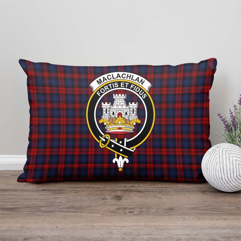 MacLachlan Tartan Pillow Cover with Family Crest Rectangle Pillow Cover - Tartanvibesclothing