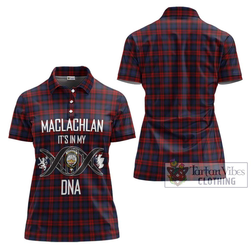 MacLachlan (McLachlan) Tartan Women's Polo Shirt with Family Crest DNA In Me Style - Tartanvibesclothing Shop