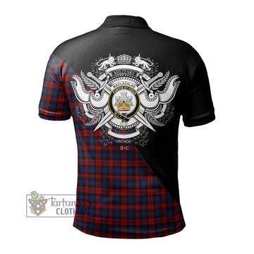 MacLachlan (McLachlan) Tartan Polo Shirt with Family Crest and Military Logo Style