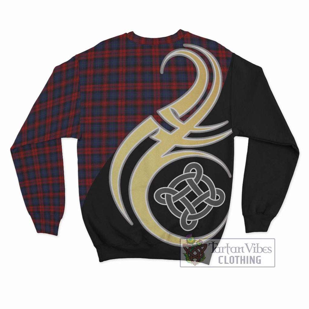 MacLachlan (McLachlan) Tartan Sweatshirt with Family Crest and Celtic Symbol Style - Tartan Vibes Clothing