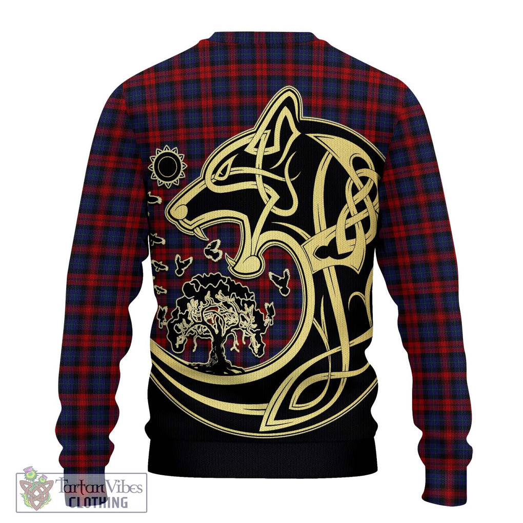 MacLachlan (McLachlan) Tartan Ugly Sweater with Family Crest Celtic Wolf Style - Tartan Vibes Clothing