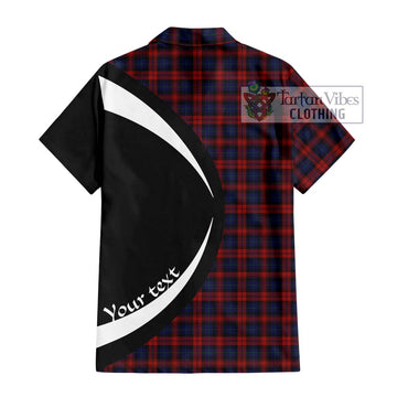 MacLachlan (McLachlan) Tartan Short Sleeve Button Up with Family Crest Circle Style