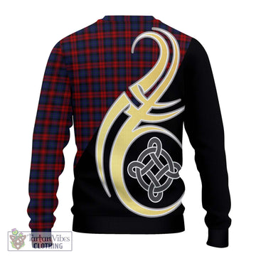 MacLachlan (McLachlan) Tartan Ugly Sweater with Family Crest and Celtic Symbol Style