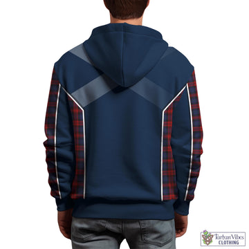 MacLachlan Tartan Hoodie with Family Crest and Scottish Thistle Vibes Sport Style