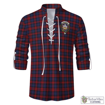 MacLachlan (McLachlan) Tartan Men's Scottish Traditional Jacobite Ghillie Kilt Shirt with Family Crest