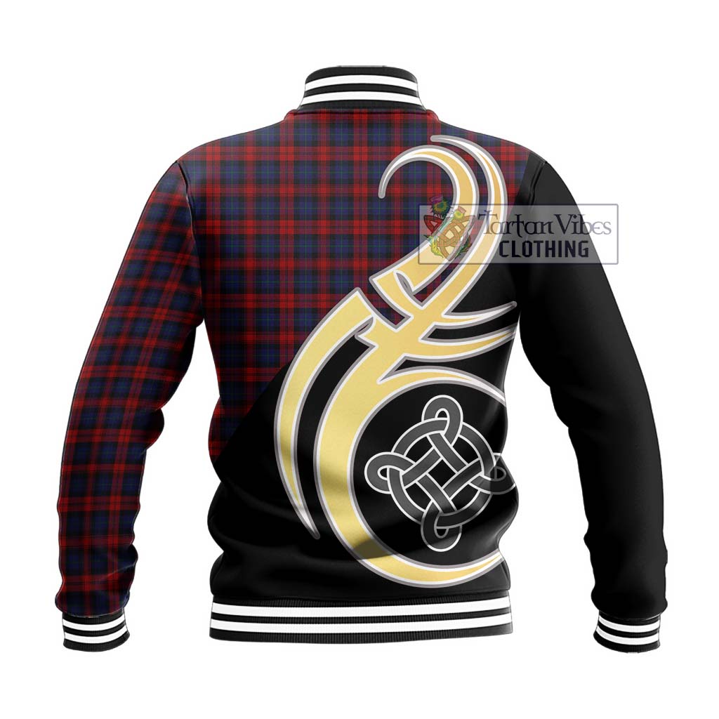 MacLachlan (McLachlan) Tartan Baseball Jacket with Family Crest and Celtic Symbol Style - Tartan Vibes Clothing