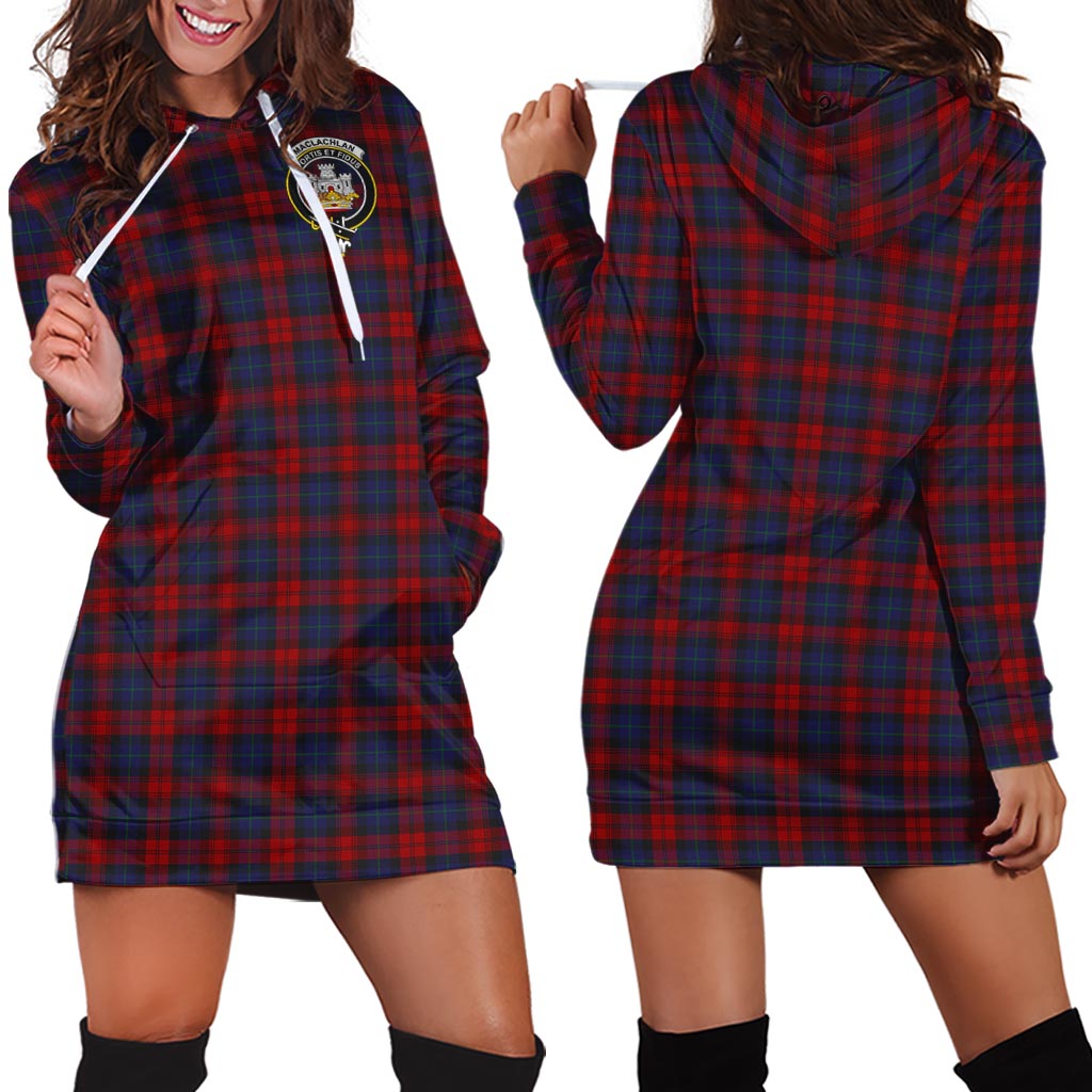 MacLachlan (McLachlan) Tartan Hoodie Dress with Family Crest - Tartan Vibes Clothing