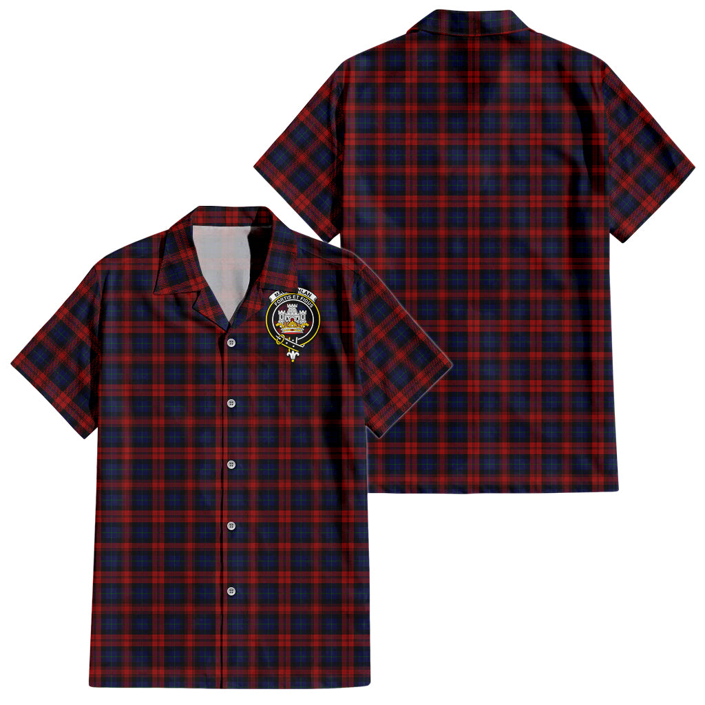 maclachlan-tartan-short-sleeve-button-down-shirt-with-family-crest