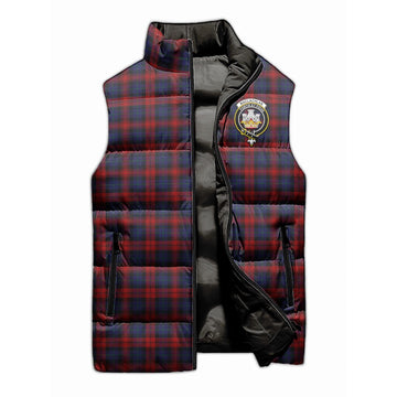 MacLachlan (McLachlan) Tartan Sleeveless Puffer Jacket with Family Crest