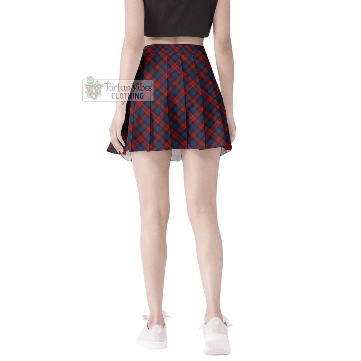 MacLachlan (McLachlan) Tartan Women's Plated Mini Skirt Cross Style - Tartan Vibes Clothing