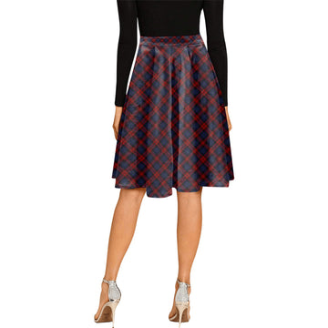 MacLachlan (McLachlan) Tartan Melete Pleated Midi Skirt Cross Style