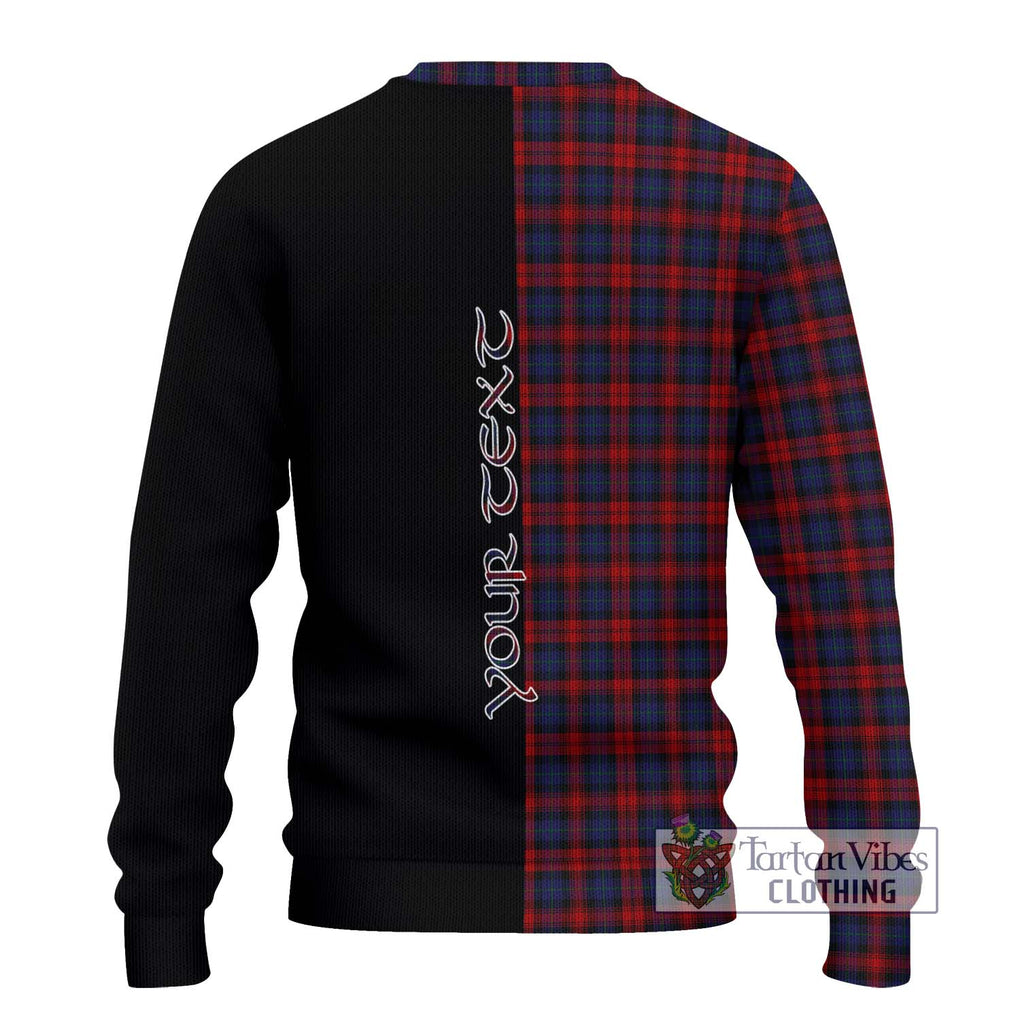 MacLachlan (McLachlan) Tartan Knitted Sweater with Family Crest and Half Of Me Style - Tartanvibesclothing Shop