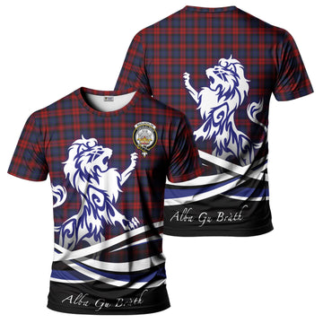 MacLachlan (McLachlan) Tartan T-Shirt with Alba Gu Brath Regal Lion Emblem