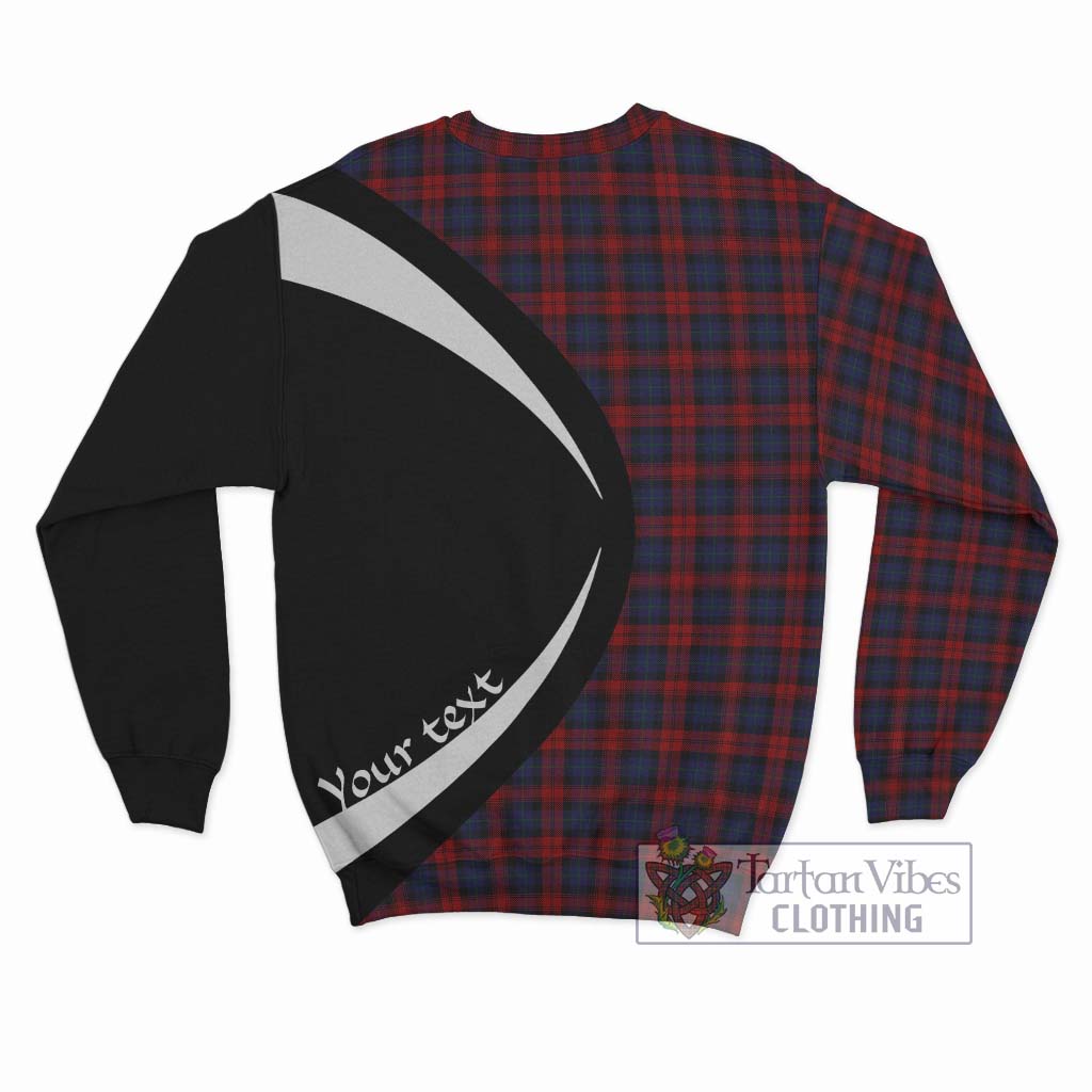 MacLachlan (McLachlan) Tartan Sweatshirt with Family Crest Circle Style - Tartan Vibes Clothing