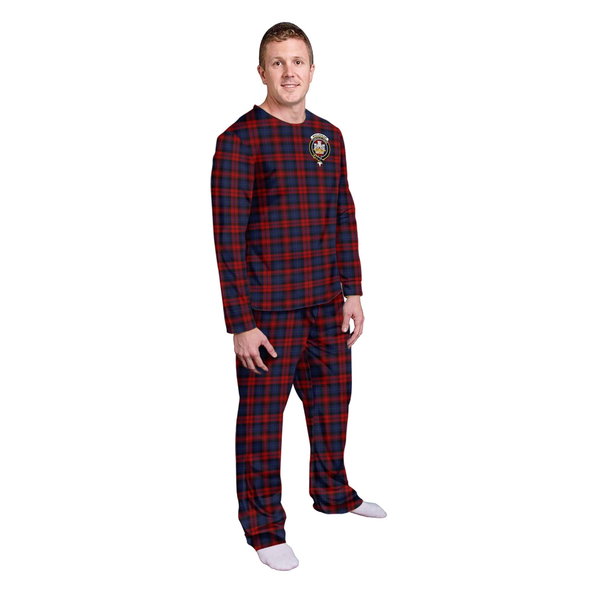 MacLachlan Tartan Pajamas Family Set with Family Crest - Tartanvibesclothing