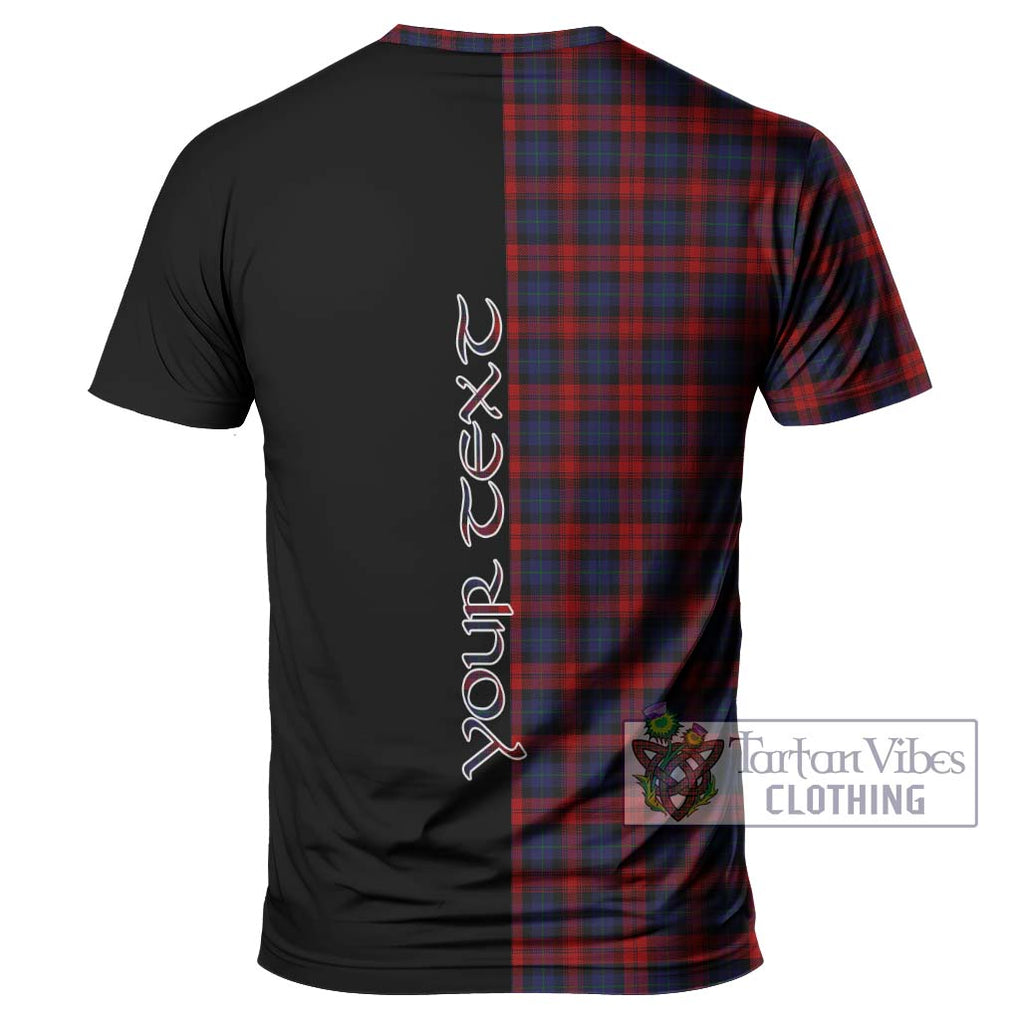 MacLachlan (McLachlan) Tartan T-Shirt with Family Crest and Half Of Me Style - Tartanvibesclothing Shop