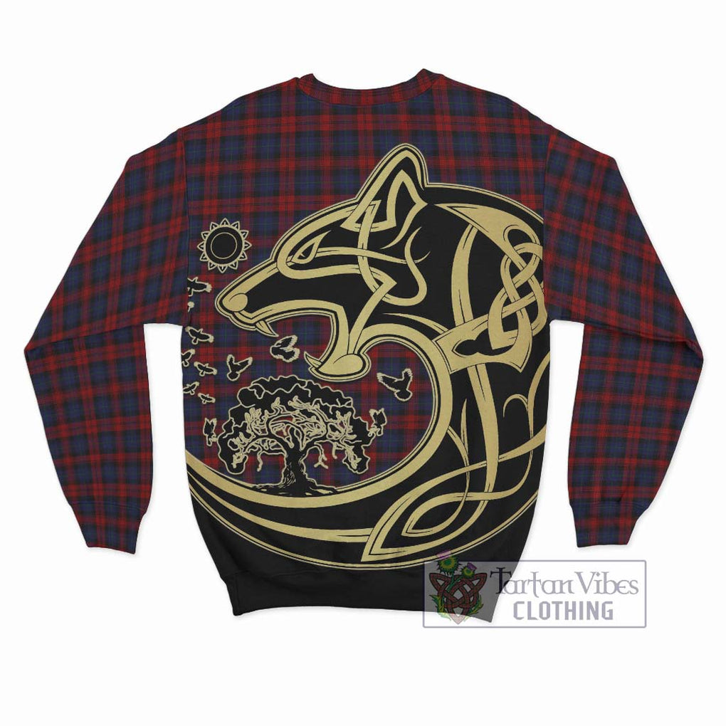 MacLachlan (McLachlan) Tartan Sweatshirt with Family Crest Celtic Wolf Style - Tartan Vibes Clothing