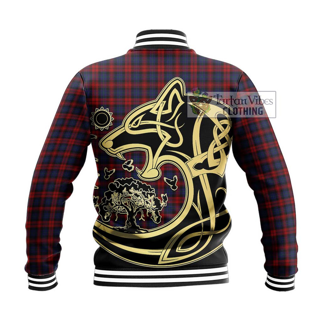 MacLachlan (McLachlan) Tartan Baseball Jacket with Family Crest Celtic Wolf Style - Tartan Vibes Clothing