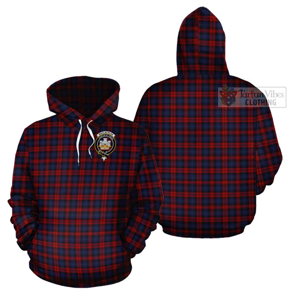 MacLachlan (McLachlan) Tartan Cotton Hoodie with Family Crest Pullover Hoodie - Tartan Vibes Clothing