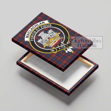 MacLachlan (McLachlan) Tartan Canvas Print Wall Art with Family Crest