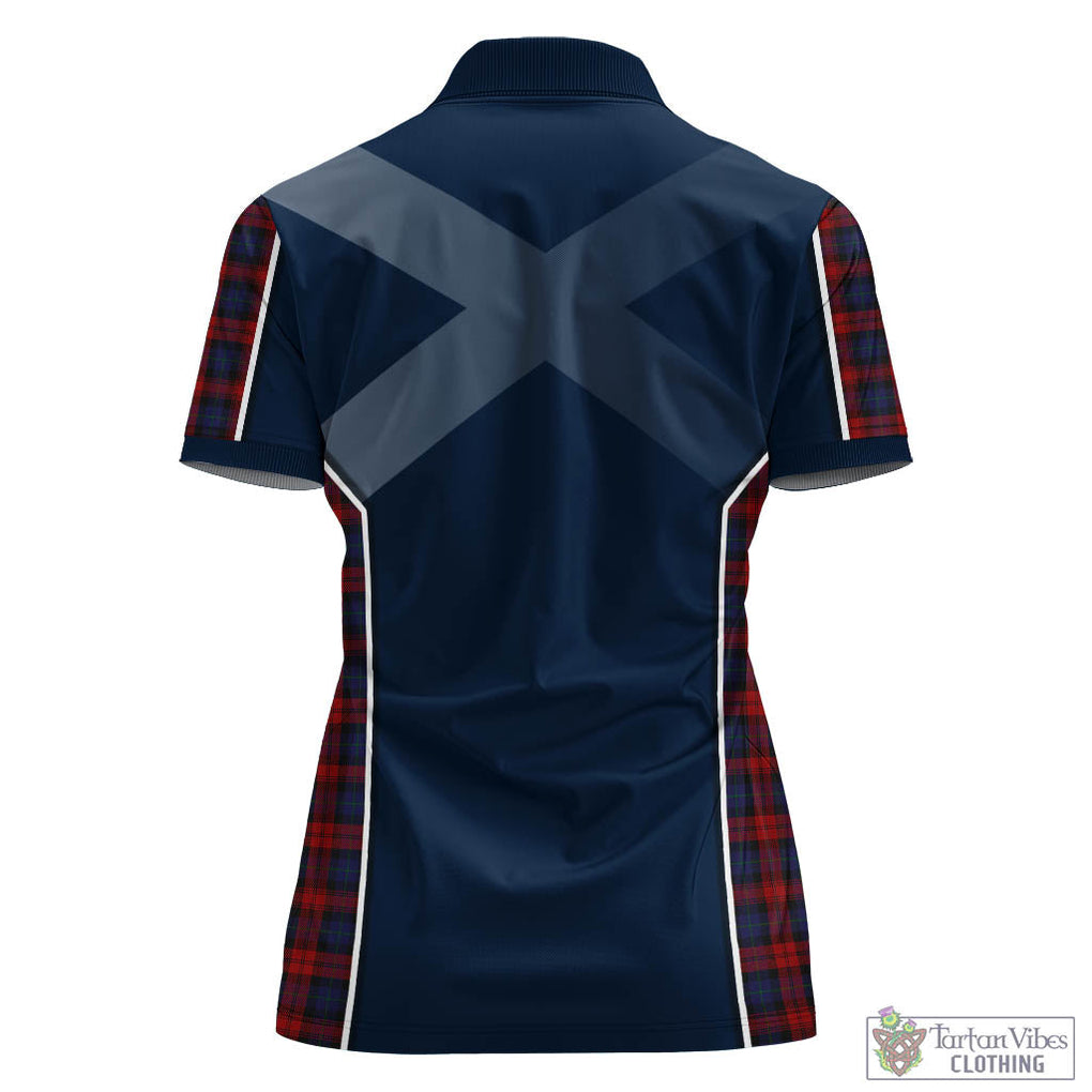 MacLachlan (McLachlan) Tartan Women's Polo Shirt with Family Crest and Lion Rampant Vibes Sport Style - Tartan Vibes Clothing