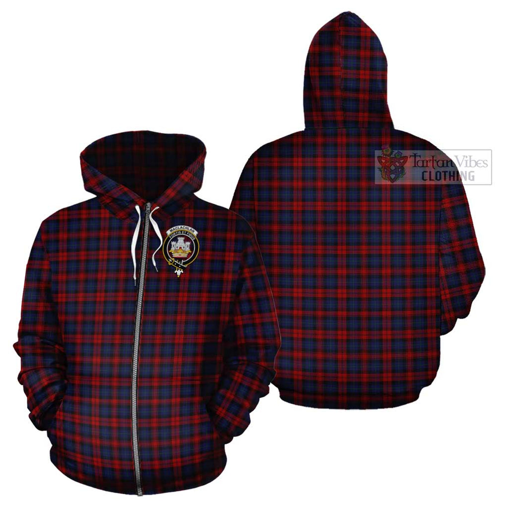 MacLachlan (McLachlan) Tartan Cotton Hoodie with Family Crest Zip Hoodie - Tartan Vibes Clothing