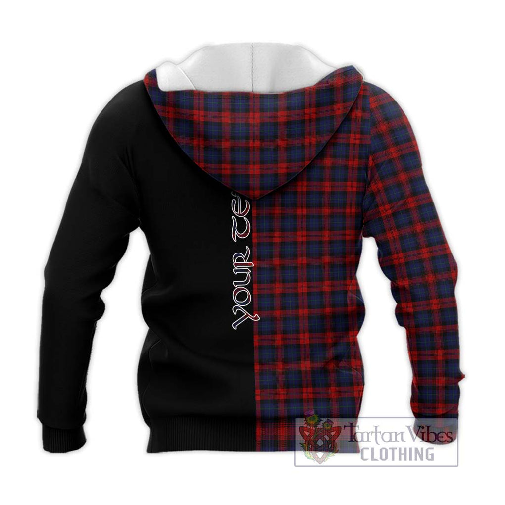 MacLachlan (McLachlan) Tartan Knitted Hoodie with Family Crest and Half Of Me Style - Tartanvibesclothing Shop