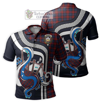 MacLachlan (McLachlan) Tartan Polo Shirt with Epic Bagpipe Style