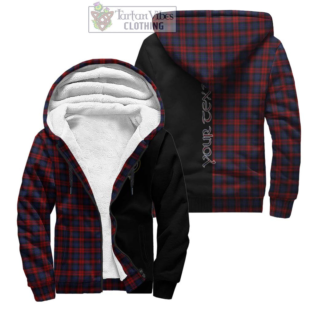 MacLachlan (McLachlan) Tartan Sherpa Hoodie with Family Crest and Half Of Me Style Unisex - Tartanvibesclothing Shop