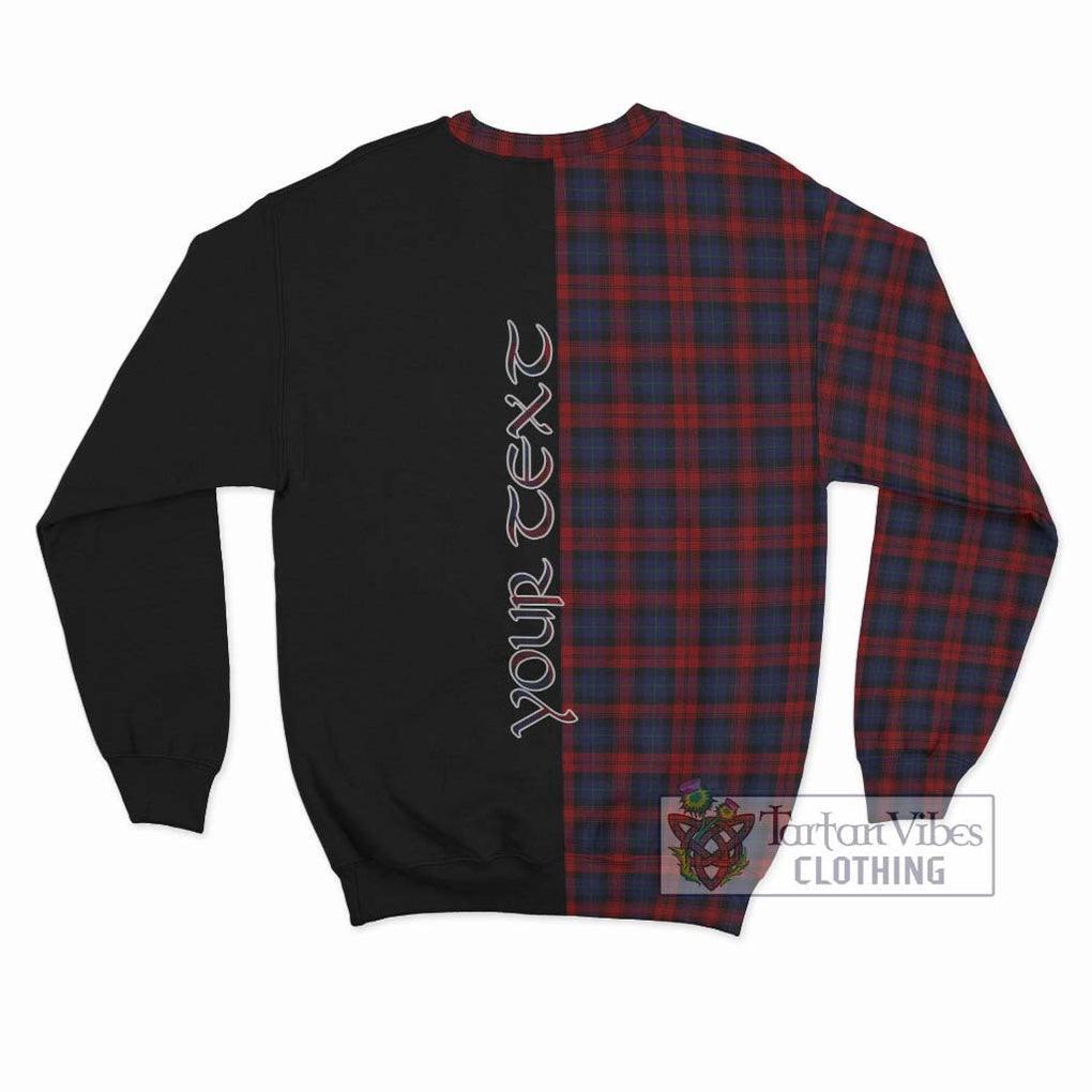 MacLachlan (McLachlan) Tartan Sweatshirt with Family Crest and Half Of Me Style - Tartanvibesclothing Shop