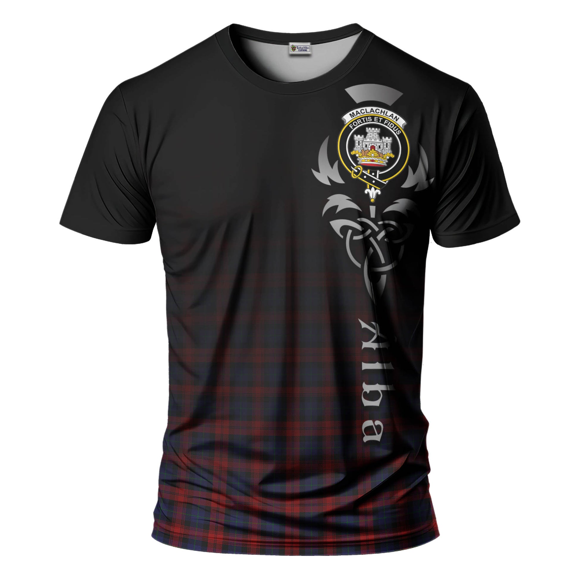 Tartan Vibes Clothing MacLachlan Tartan T-Shirt Featuring Alba Gu Brath Family Crest Celtic Inspired