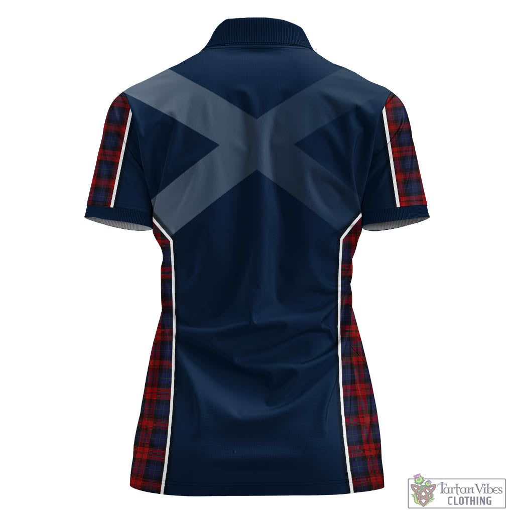 Tartan Vibes Clothing MacLachlan Tartan Women's Polo Shirt with Family Crest and Scottish Thistle Vibes Sport Style