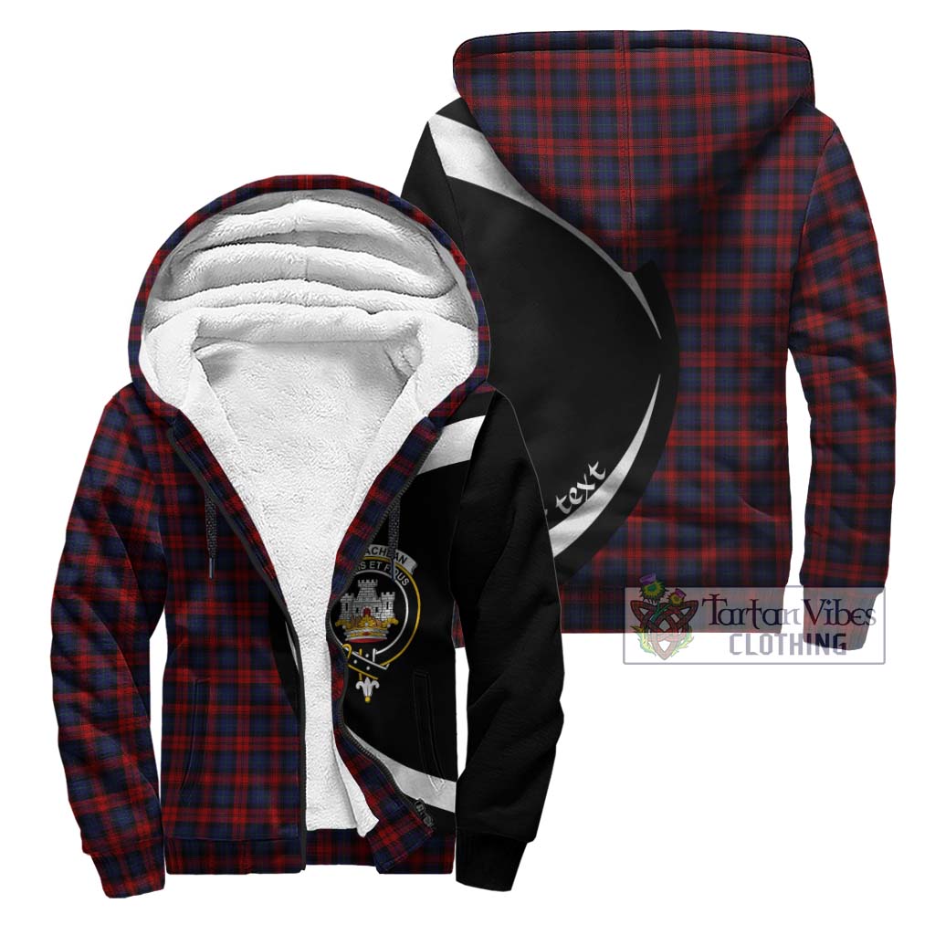 MacLachlan (McLachlan) Tartan Sherpa Hoodie with Family Crest Circle Style Unisex - Tartan Vibes Clothing