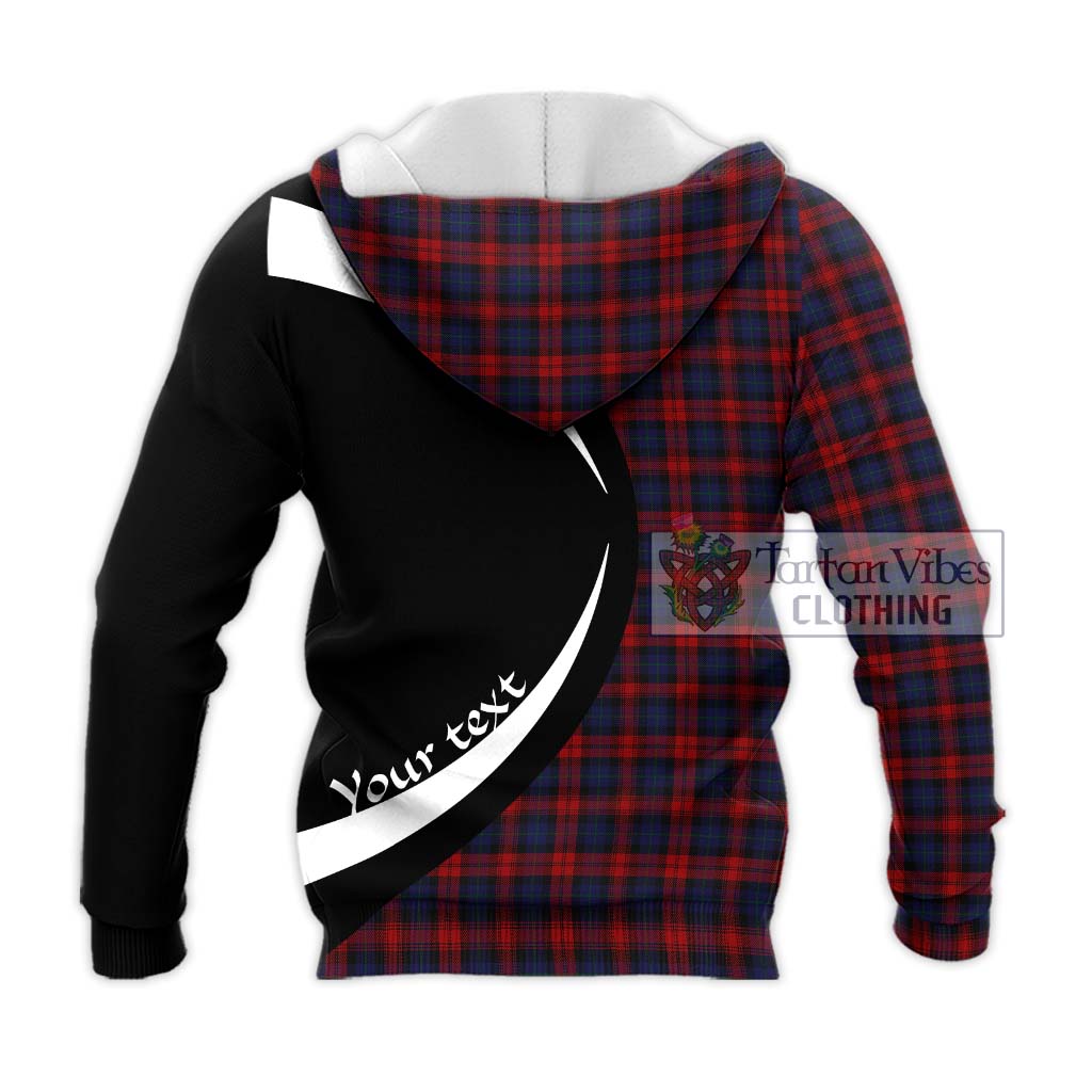 MacLachlan (McLachlan) Tartan Knitted Hoodie with Family Crest Circle Style - Tartan Vibes Clothing