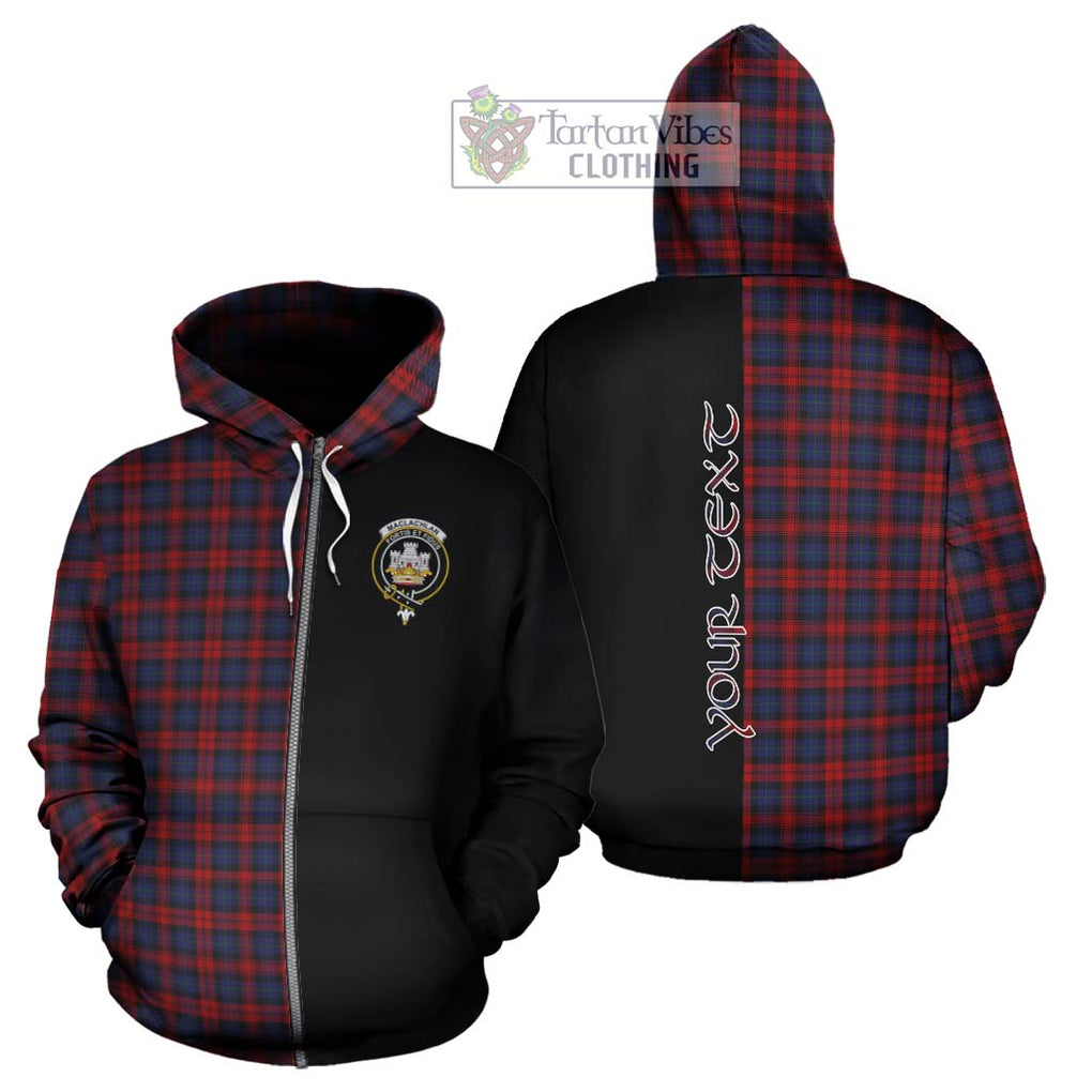 MacLachlan (McLachlan) Tartan Hoodie with Family Crest and Half Of Me Style - Tartanvibesclothing Shop