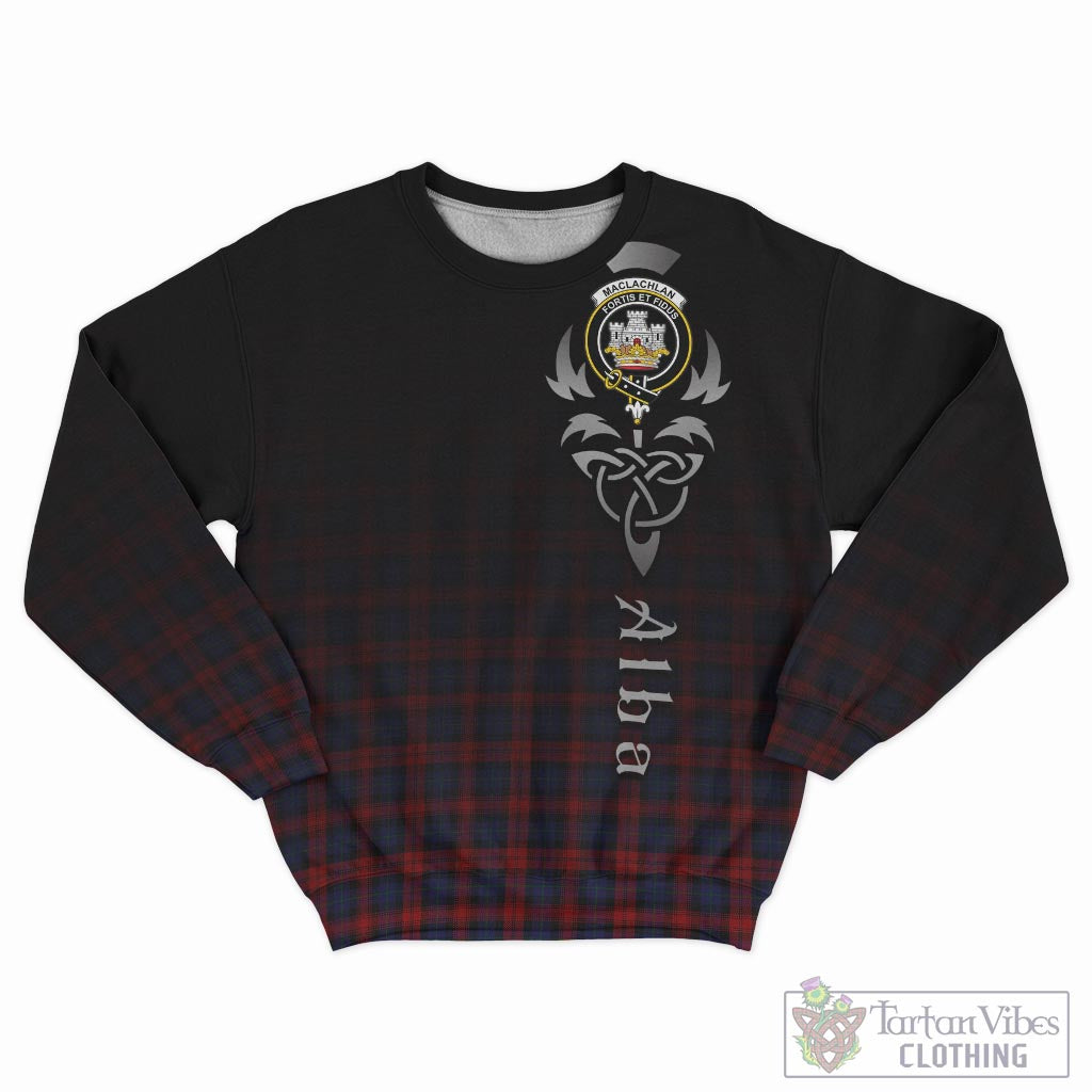 Tartan Vibes Clothing MacLachlan Tartan Sweatshirt Featuring Alba Gu Brath Family Crest Celtic Inspired