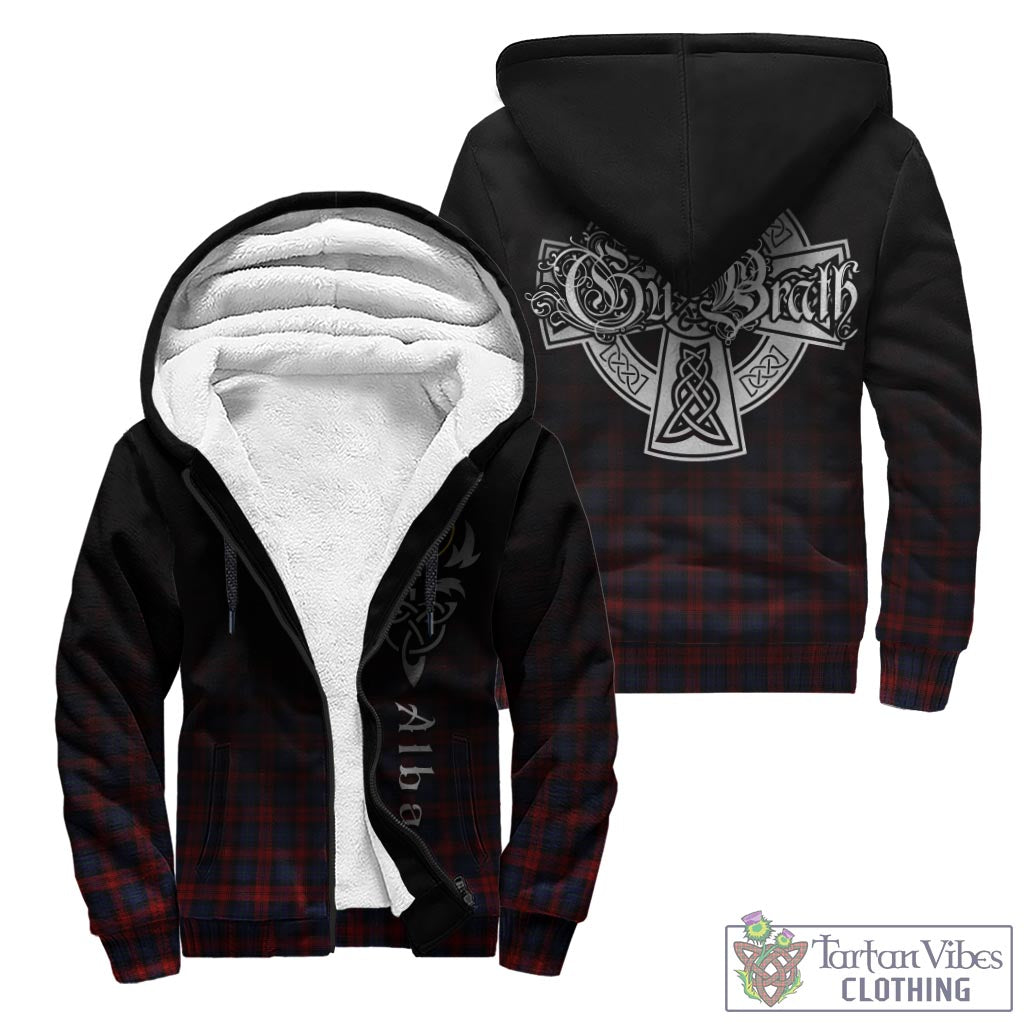 Tartan Vibes Clothing MacLachlan Tartan Sherpa Hoodie Featuring Alba Gu Brath Family Crest Celtic Inspired