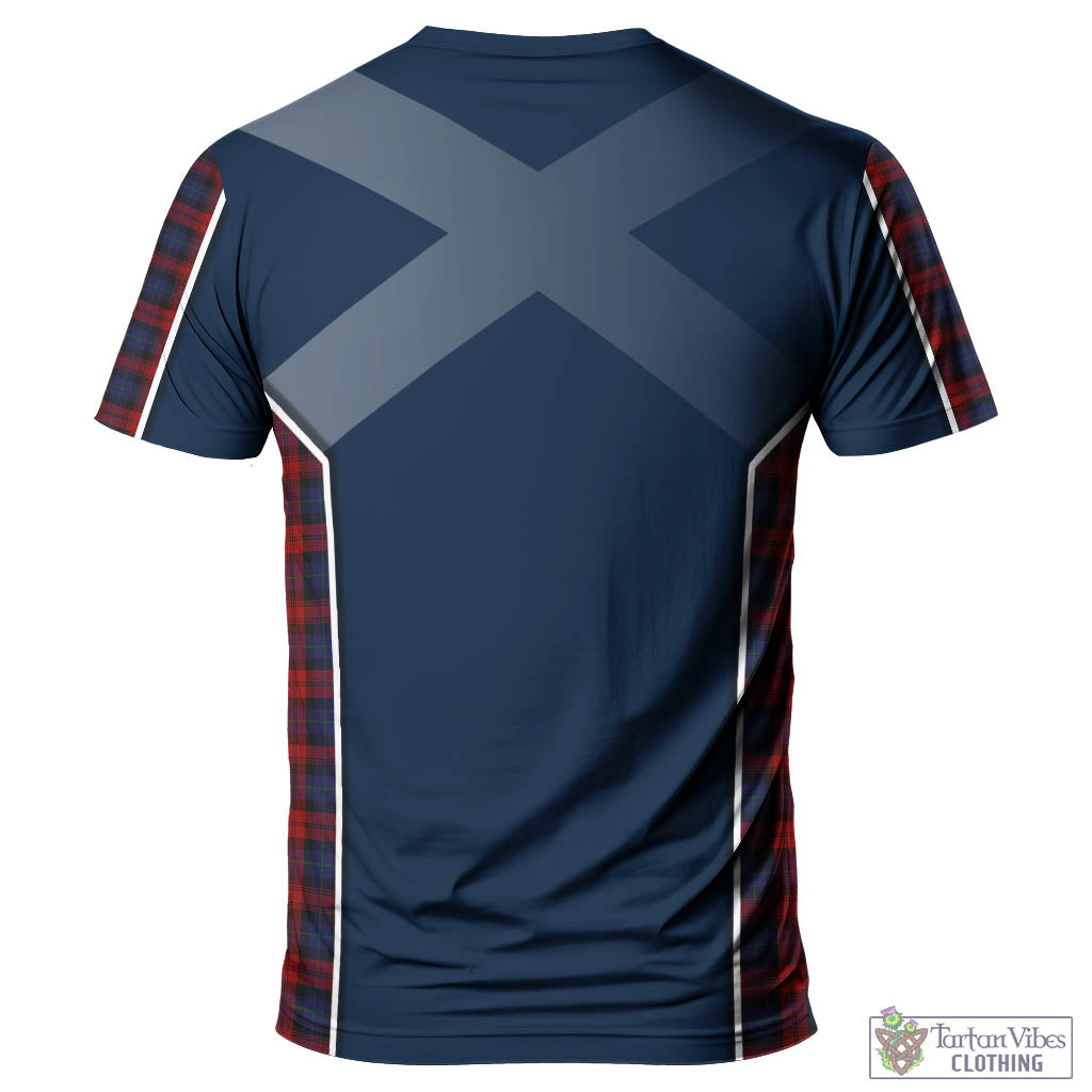 Tartan Vibes Clothing MacLachlan Tartan T-Shirt with Family Crest and Lion Rampant Vibes Sport Style