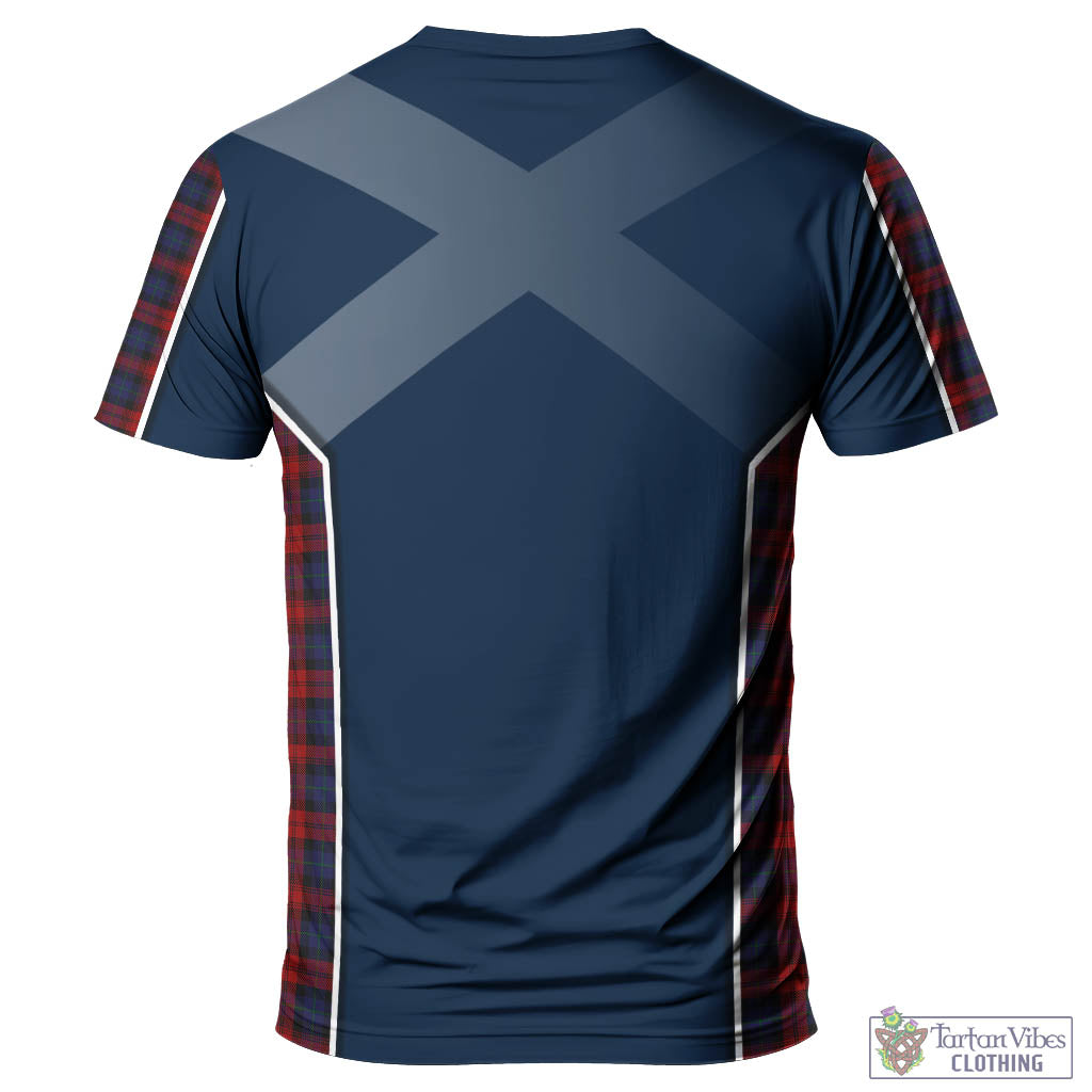 Tartan Vibes Clothing MacLachlan Tartan T-Shirt with Family Crest and Scottish Thistle Vibes Sport Style