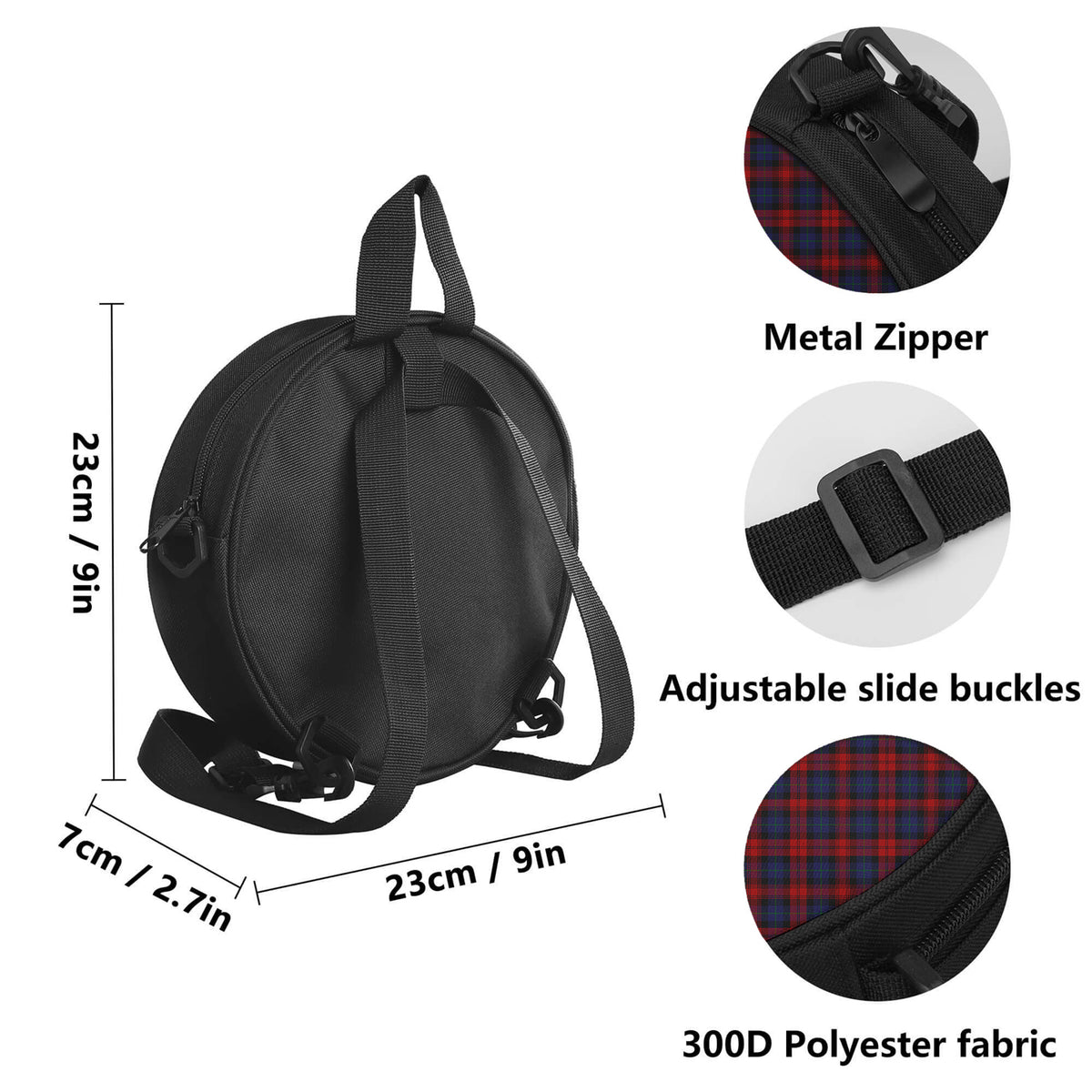 MacLachlan (McLachlan) Tartan Round Satchel Bags - Tartan Vibes Clothing