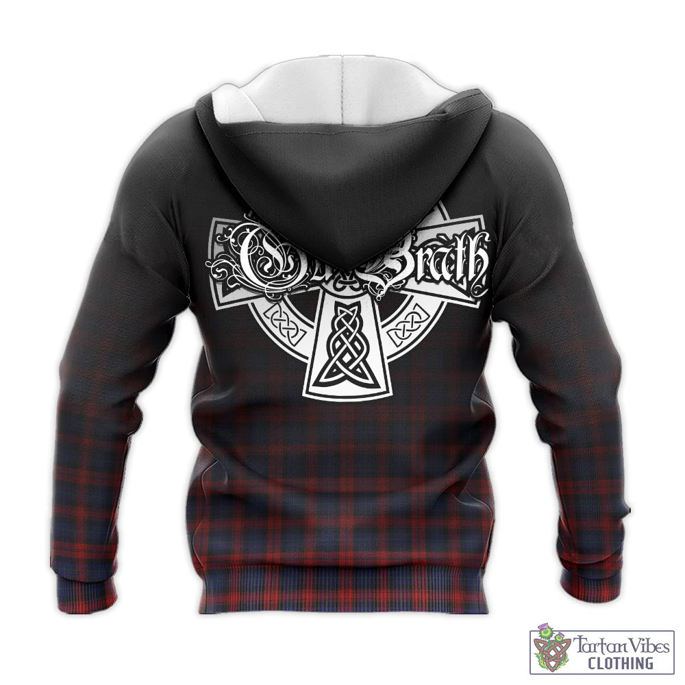 Tartan Vibes Clothing MacLachlan Tartan Knitted Hoodie Featuring Alba Gu Brath Family Crest Celtic Inspired