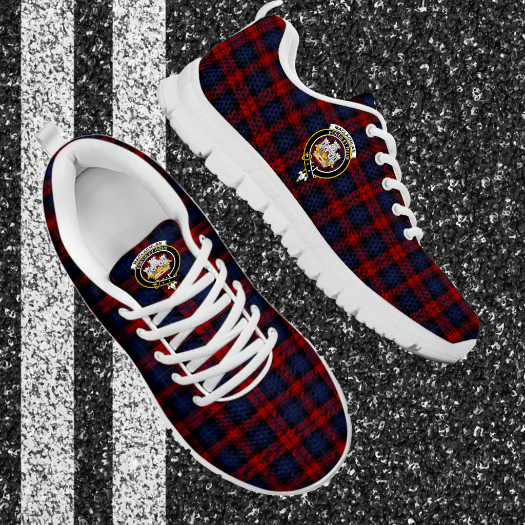 MacLachlan (McLachlan) Tartan Sneakers with Family Crest - Tartan Vibes Clothing