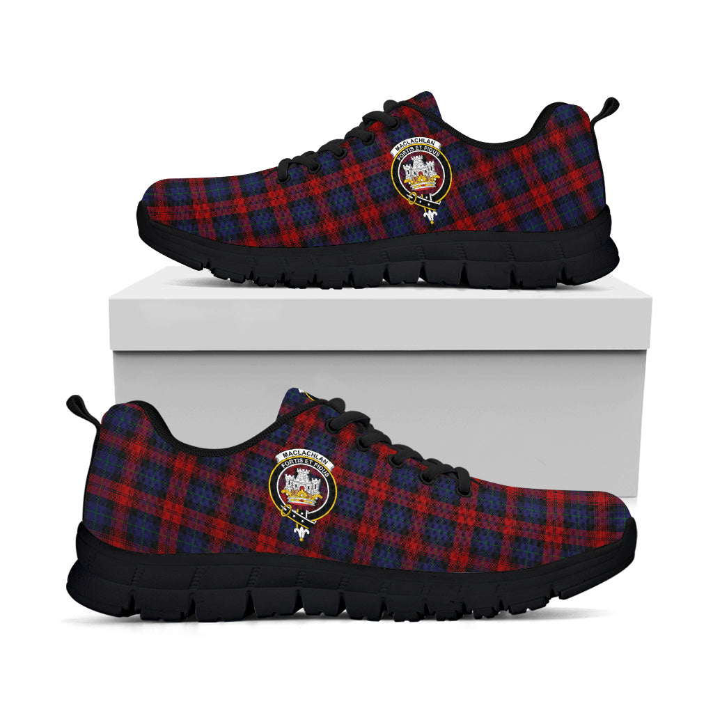 MacLachlan (McLachlan) Tartan Sneakers with Family Crest - Tartan Vibes Clothing