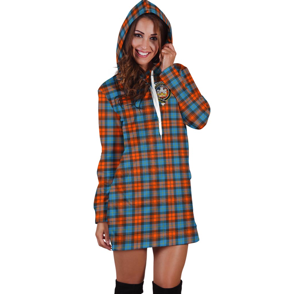 MacLachlan Ancient Tartan Hoodie Dress with Family Crest - Tartan Vibes Clothing