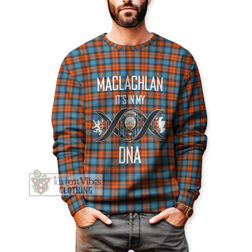 MacLachlan Ancient Tartan Sweatshirt with Family Crest DNA In Me Style