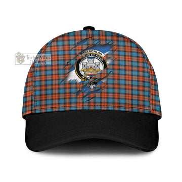 MacLachlan Ancient Tartan Classic Cap with Family Crest In Me Style