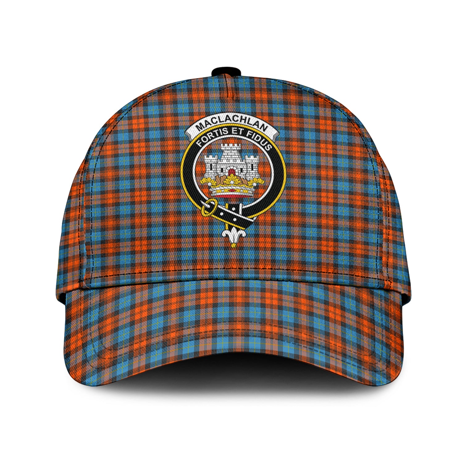 MacLachlan Ancient Tartan Classic Cap with Family Crest Classic Cap Universal Fit - Tartan Vibes Clothing