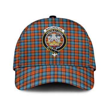 MacLachlan Ancient Tartan Classic Cap with Family Crest